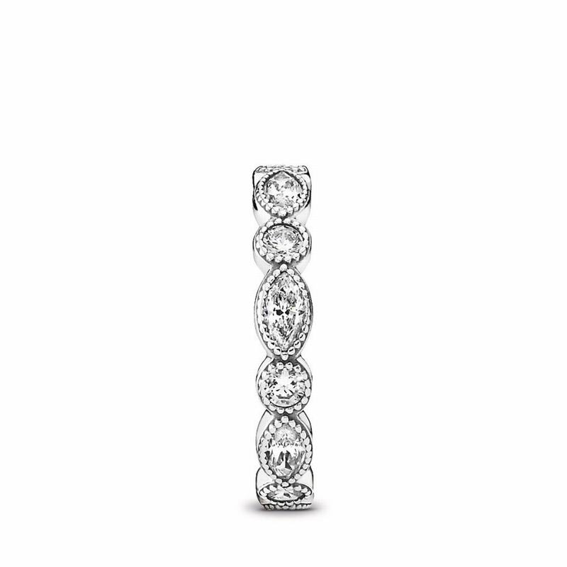 Pandora AlluStackable Ring Brilliant Marquise Stackable Ring Outlet NZ, Sterling Silver (290416-RLO)